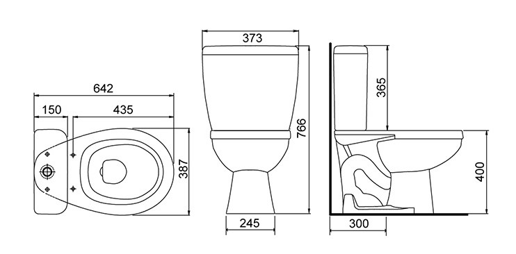 LORENZETTI - BACIA COM CAIXA ACOPLADA WAY BRANCA
